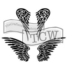 Crafter's Workshop Template 12x12" - Angel Wings