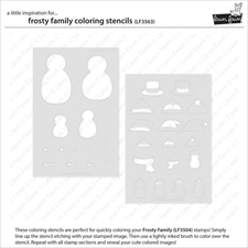 Lawn Fawn Clippings Coloring Stencils - Frosty Family