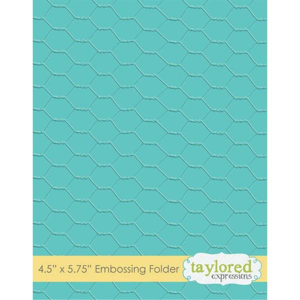 Taylored Expressions Embossing Folder - Chicken Wire
