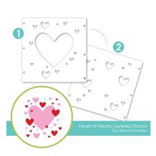Taylored Expressions Layering Stencil Set 6x6" - Heart of Hearts