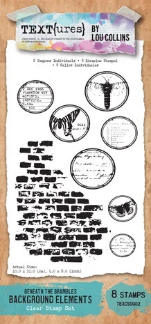 TEXT(ures) Clear Stamp Set 4x8" - Beneath the Brambles / Floral Borders and Corners
