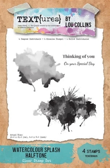 TEXT(ures) Clear Stamp Set 6x8" - Dragonfly Dreams / Watercolour Splash Halftone