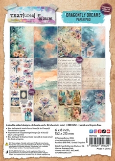 TEXT(ures) Paper pad 6x8" - Dragonfly Dreams