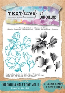 TEXT(ures) Clear Stamp & Die Set - Dragonfly Dreams / Magnolia Halftone Vol II