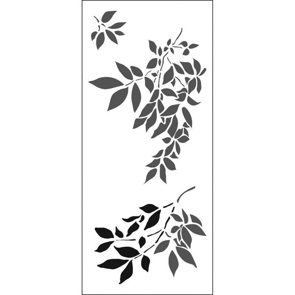 Crafter\'s Workshop Template Slimline - Gentle Leaves