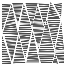 Crafter's Workshop Template 6x6" - Striped Triangles