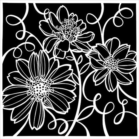 Crafter\'s Workshop Template 6x6" - Tangled Flora