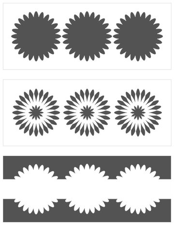 Crafter\'s Workshop Template - Slimline Layered / Triple Daisies