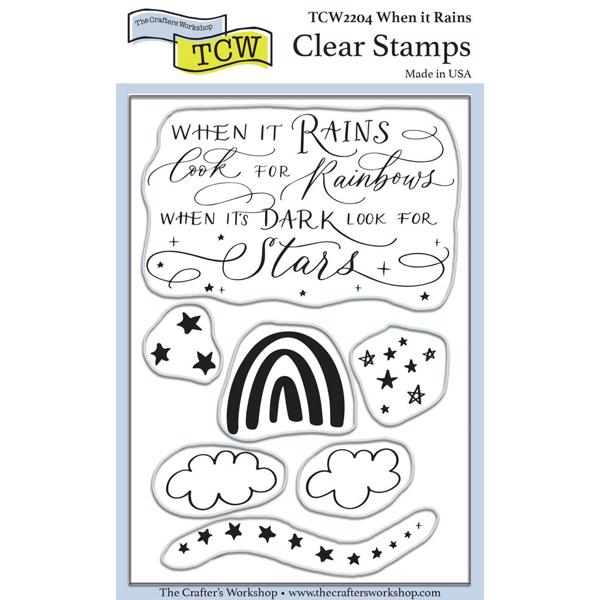 The Crafters Workshop Clear Stamp - When it Rains