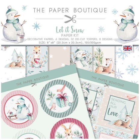 The Paper Boutique Paper KIT 8x8" - Let it Snow (paper pad + toppers)