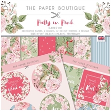 The Paper Boutique Paper KIT 8x8" - Pretty in Pink (paper pad + toppers)