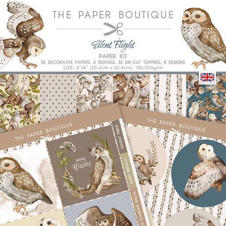 The Paper Boutique Paper KIT 8x8" - Silent Flight (paper pad + toppers)