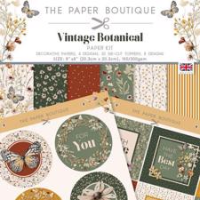 The Paper Boutique Paper KIT 8x8" - Vintage Botanical (paper pad + toppers)