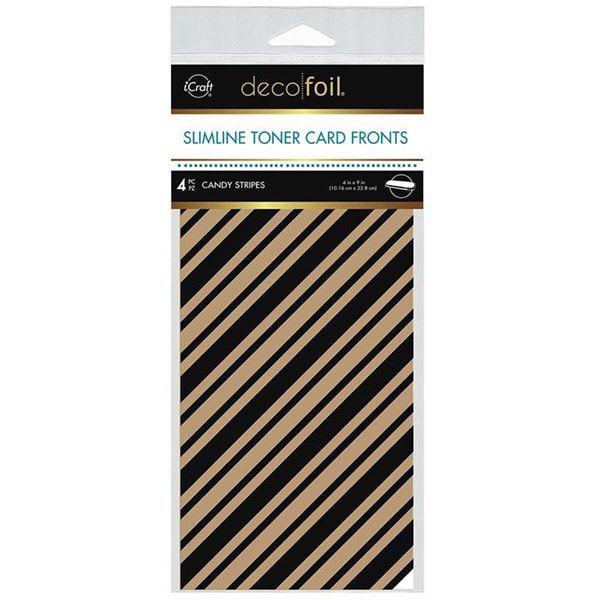 Deco Foil Toner Sheets - Slimline Kraft Candy Stripes (4x9")