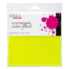 Rina K Design Flock Transfer Sheets - Neon / Hello Yellow