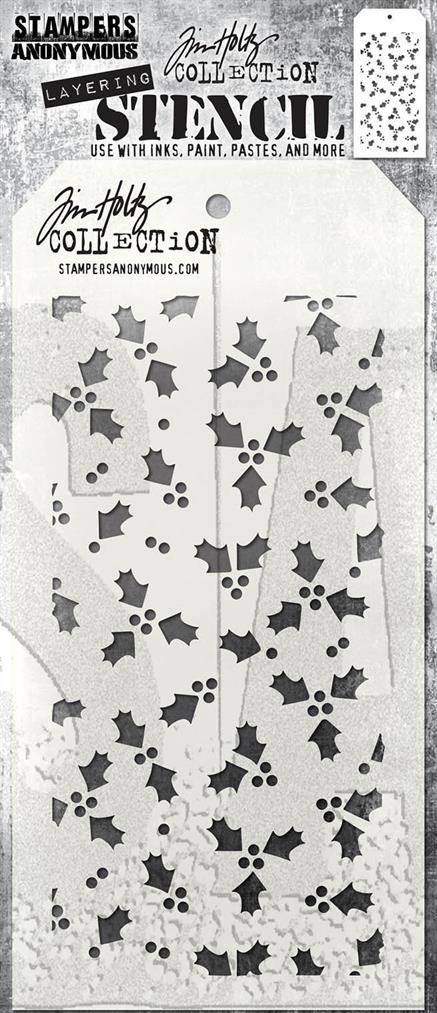 Tim Holtz Layered Stencil - Tiny Holly