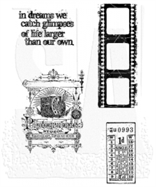 Tim Holtz Cling Rubber Stamp Set - Captured Moments