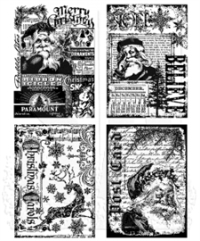 Tim Holtz Cling Rubber Stamp Set - Holiday Collections