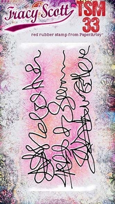 PaperArtsy Mini Cling Stamp - Tracy Scott No. 33 (scribbles)