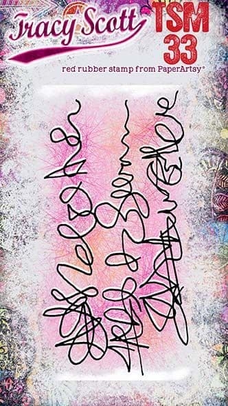 PaperArtsy Mini Cling Stamp - Tracy Scott No. 33 (scribbles)