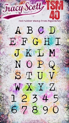 PaperArtsy Mini Cling Stamp - Tracy Scott No. 40 (alphas)