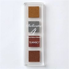 Delicata Pigment Ink Pad - Assortment Metals (4pcs) 