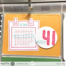 Waffle Flower Clear Stamp - Calendar