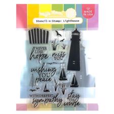 Waffle Flower Stencil'n Stamp - Lighthouse