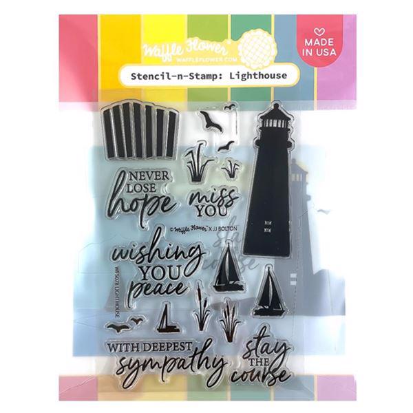 Waffle Flower Stencil\'n Stamp - Lighthouse