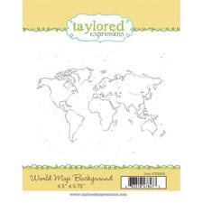 Taylored Expressions Stamps - World Map Background
