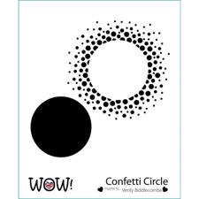 Wow Stencil 145x145 mm - Confetti Circle