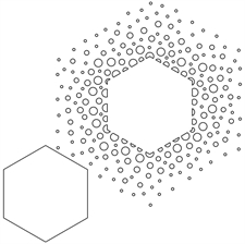 Wow Stencil 145x145 mm - Confetti Hexagon