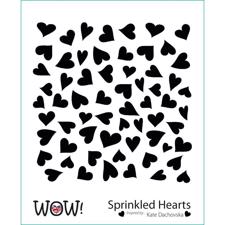 Wow Stencil 145x145 mm - Sprinkled Hearts
