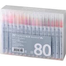 Zig Clean Color Real Brush Marker Set - 80/Pkg